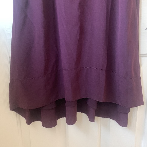 Aritzia Wilfred Lazare crochet 100% Silk relaxed Dress in Burgundy Small - Picture 5 of 8